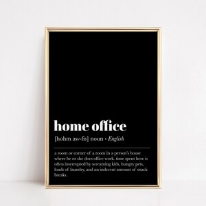 funny office wall art | home office decor | work from home wall art | definition print | office humor wall decor | printable wall art