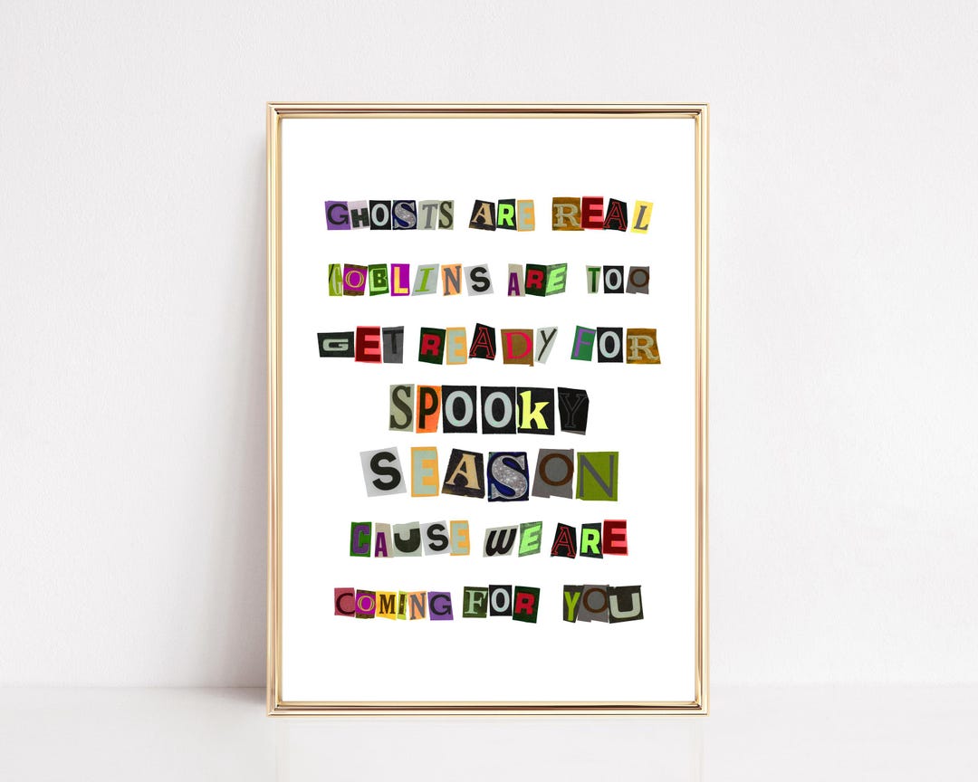 Ransom Note Print | Funny Halloween Digital Print | Nostalgic Halloween ...