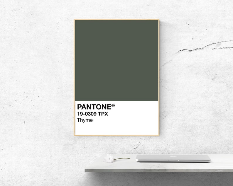 Pantone thyme print pantone art pantone print pantone Etsy