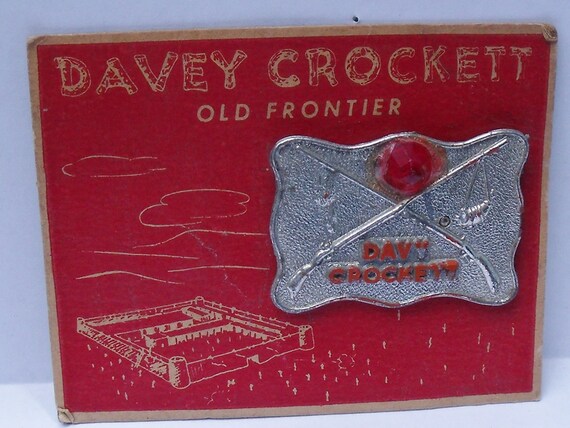 Davy Crockett Metal Pin with Reflector - image 3