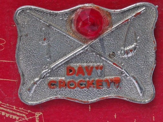 Davy Crockett Metal Pin with Reflector - image 2