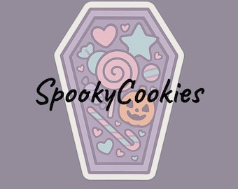 Pastel Coffin Candy Box Sticker Magnet – Kawaii Sweets Spooky CuteMagnet
