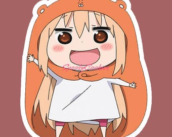 Lazy Anime Girl Sticker – Funny Otaku Vinyl Sticker for Water Bottles or Laptops Himouto Umaru-ChanMagnet