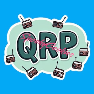 3-Inch Sticker or Fridge Magnet | &#39;QRP&#39; | Amateur Radio Ham Sticker | Water-Resistant Decal for Laptops, Gear, & More