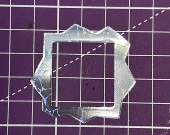 Silver Cracked Chrome Holographic Tamagotchi Paradise Face Plate – Custom Retro Virtual Pet Accessory