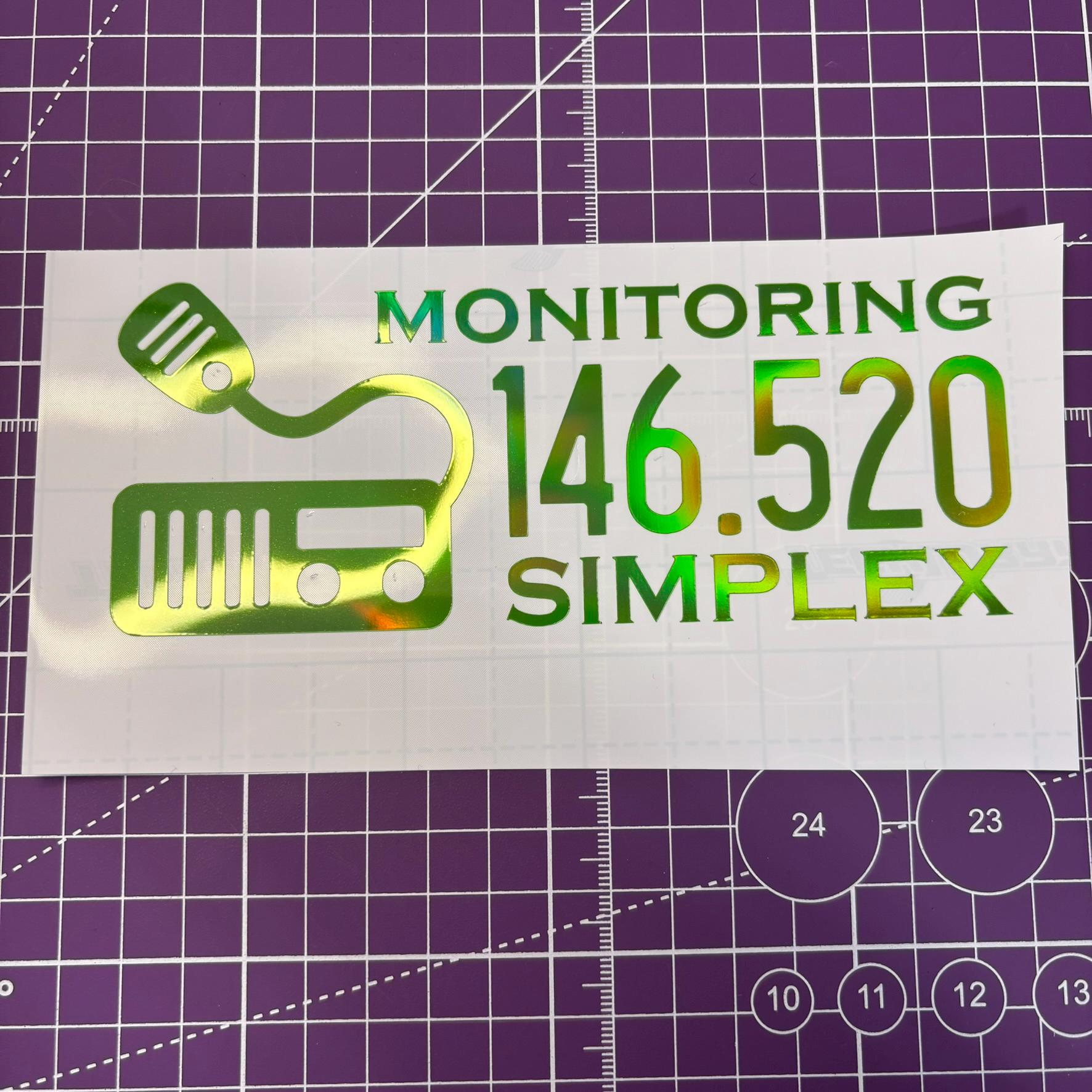 Monitoring 146.520 Simplex Decal – Holographic Ham Radio Sticker for ...