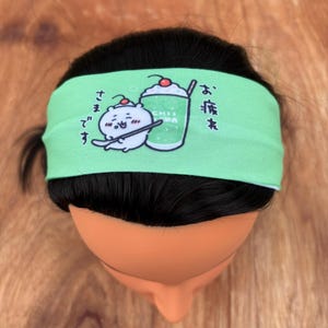 Chiikawa Green Melon Soda Elastic Headband | Kawaii Hair Accessory