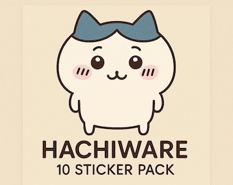 10 Pack Usagi Chiikawa Hachiware Stickers - Cute Kawaii Anime Stickers, Water-Resistant Sticker Set, Japanese Character Stickers
