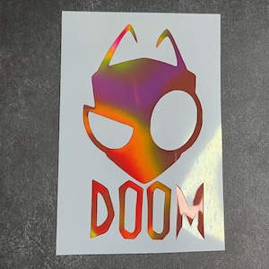 Invader Zim Doom Decal - Vibrant Vinyl Sticker, Laptop & Car Decoration, Unique Cartoon Fan Gift