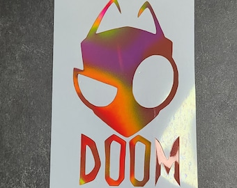 Invader Zim Doom Decal - Vibrant Vinyl Sticker, Laptop & Car Decoration, Unique Cartoon Fan Gift