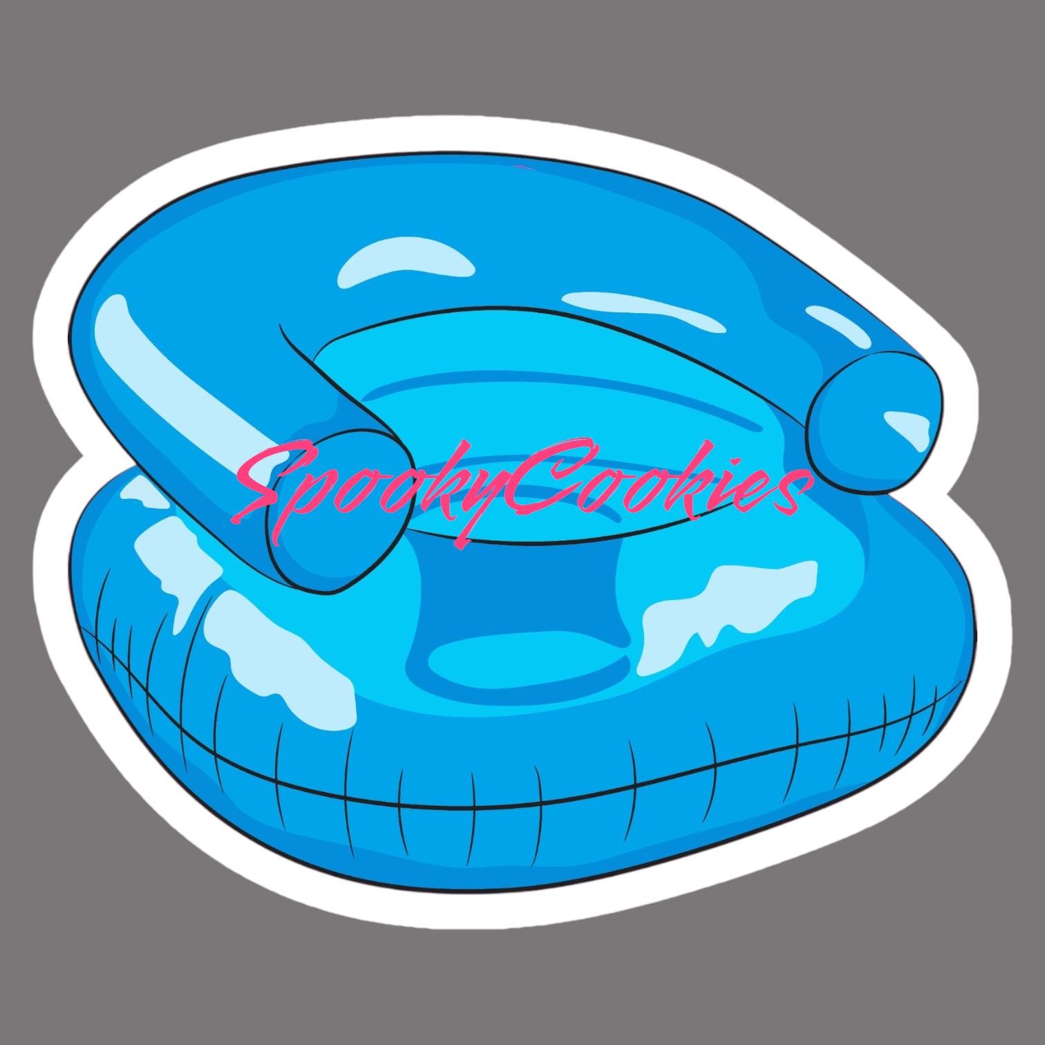 Y2k Inflatable Chair 90s Blow-up Chair Sticker – Retro Y2K Aesthetic Inflatable Furniture ...