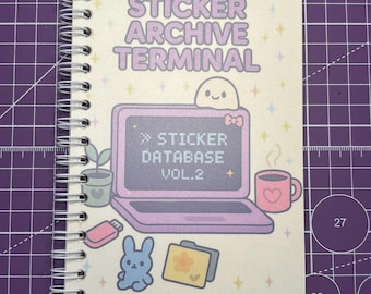 VER 2 - A6 Sticker Archive Book | 50-Page Sticker Storage Album | Kawaii Sticker Book Vol.2 | Sticker Collector Album | Reusable Book