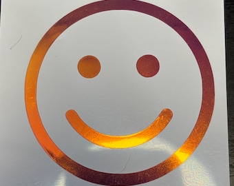 Smiley Face Decal, Cute Vinyl Sticker, Happy Emoji Sticker, Positive Vibes, Custom Smiley Art