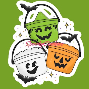 Halloween Bucket Trio Sticker | Cute Spooky Pails | Halloween Aesthetic Sticker McDonalds