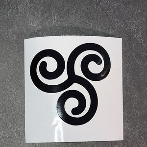 Triple Spiral Decal - Celtic Symbol Vinyl Sticker, Spiritual Window & Car Decoration, Unique Pagan Gift Idea
