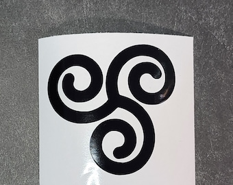 Triple Spiral Decal - Celtic Symbol Vinyl Sticker, Spiritual Window & Car Decoration, Unique Pagan Gift Idea