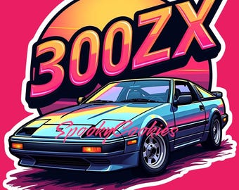 3-Inch Holographic Sticker | '1989 300ZX Z31' | Classic Car Enthusiast Sticker | Water-Resistant Decal for Laptops, CarsMagnet