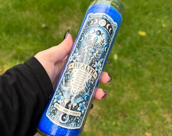 Health Prayer Candle | Healing Intention Candle | Wellness & Strength Candle | Witchcraft Altar Candle | Mind Body Spirit Gift