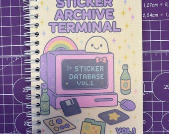 A6 Sticker Archive Book | 50-Page Sticker Storage Album | Kawaii Sticker Book Vol.1 | Sticker Collector Album | Reusable Sticker Book