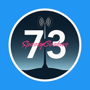 3-Inch Sticker or Fridge Magnet | &#39;73&#39; w/ Antenna Design | Amateur Radio Sticker | Water-Resistant Decal for Laptops, Gear, & More
