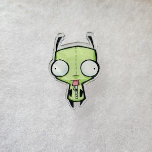 Acrylic Invader Zim GIR Pin