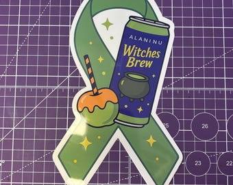 Alani Nu Witch’s Brew Support Ribbon Sticker with Caramel Apple