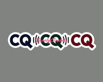 CQ CQ CQ Amateur Radio Sticker or Fridge Magnet  - Ham Radio Call, Radio Operator Sticker, Radio Enthusiast Gift, Amateur Radio Decor