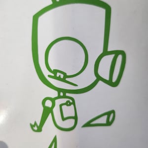 GIR from Invader Zim Sticker - Durable Vinyl Decal, Cartoon Fan Art for Notebooks, Cool Sci-Fi Enthusiast Gift