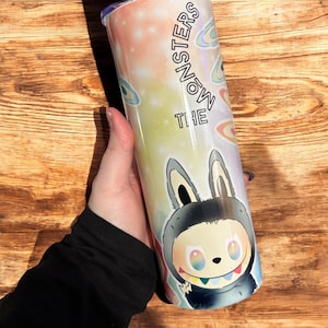Labubu V3 BIE Skinny Tumblers with Straw – 20oz Kawaii Collectible Drinkware Stainless Steel