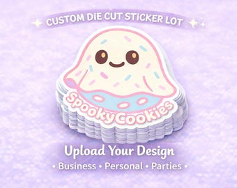 Custom Die Cut Sticker Lot | Upload Your Design | Business Logo Stickers | Party Favor Stickers | Custom Vinyl Stickers | Bulk Sticker Order