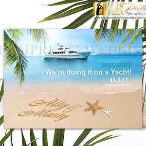 Yacht Party Wedding Save the Date Invitation - PRINTABLE - Style Name: ALLY