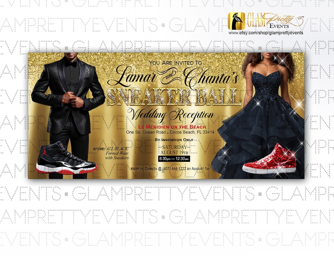 All Black Formal Evening Gown Tuxedo, Wedding Reception Sneaker Ball Invitation, Sneaker Ball Quinceaera, Prom Sendoff Event - Style: FALYN - Etsy All Black Formal Evening Gown Tuxedo, Wedding Reception Sneaker Ball Invitation, Sneaker Ball Quinceaera, Prom Sendoff Event - Style: FALYN - Etsy