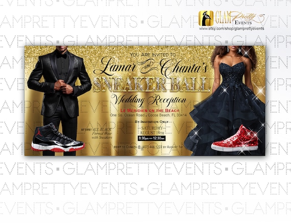 All Black Formal Evening Gown Tuxedo, Wedding Reception Sneaker Ball  Invitation, Sneaker Ball Quinceaera, Prom Sendoff Event - Style: FALYN -  Etsy Canada