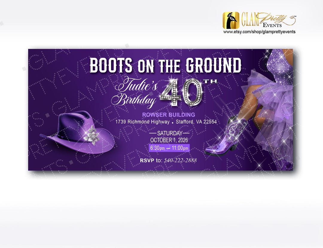 Boots on the Ground Party Invitation, Where Dem Fans at Line Dancing ...