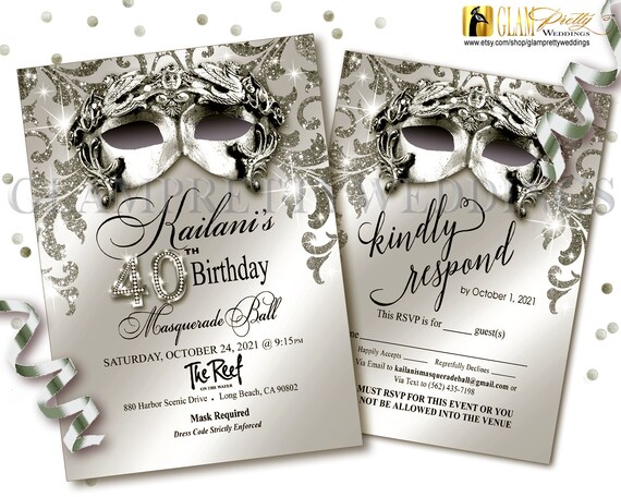 Style Name JILL Printable or Printed White and Gold Glitter Wedding Invitation /& rsvp card