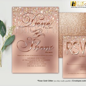 CELIA Style Name Printable or Printed Gold Burgundy Diamond Dust Glitter Ombre Wedding Invitation /& Rsvp Postcard Glitz Bling Marsala