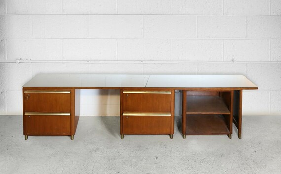 Stow Davis Extra Long Modular Walnut Credenza With 2 Piece Etsy