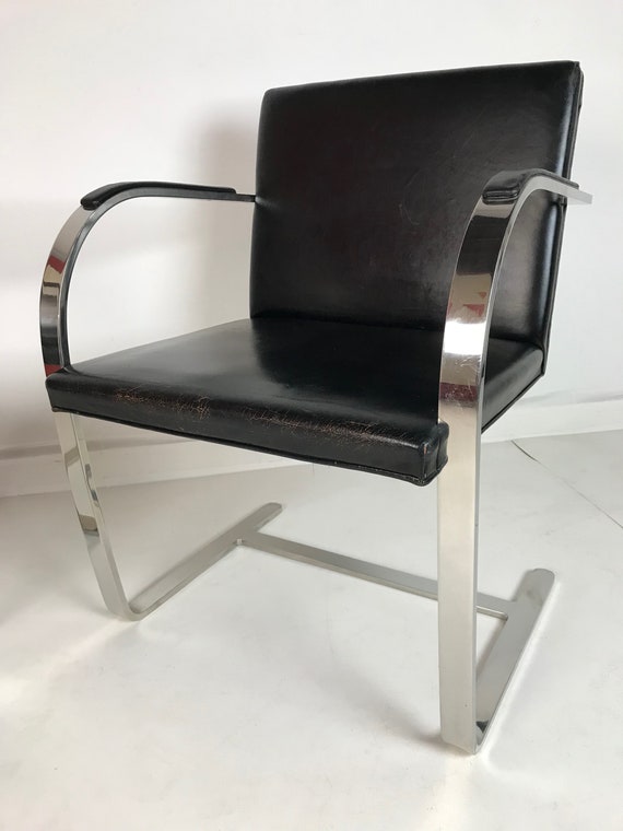 Mid Century Modern Pair of KNOLL Mies Van Der Rohe BRNO Chrome ARMCHAIRS Mid Century Modern Pair of KNOLL Mies Van Der Rohe BRNO Chrome ARMCHAIRS