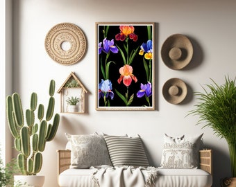 EXOTIC EDEN: An Eclectic Floral Digital Download Wall Art || Floral Wall Art || Nature Art || Instant Download Wall Art