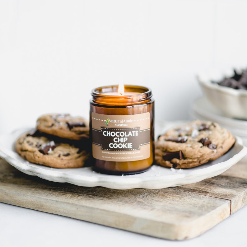 CHOCOLATE CHIP COOKIE Hand Poured Scented Soy Candle 4 oz or Etsy