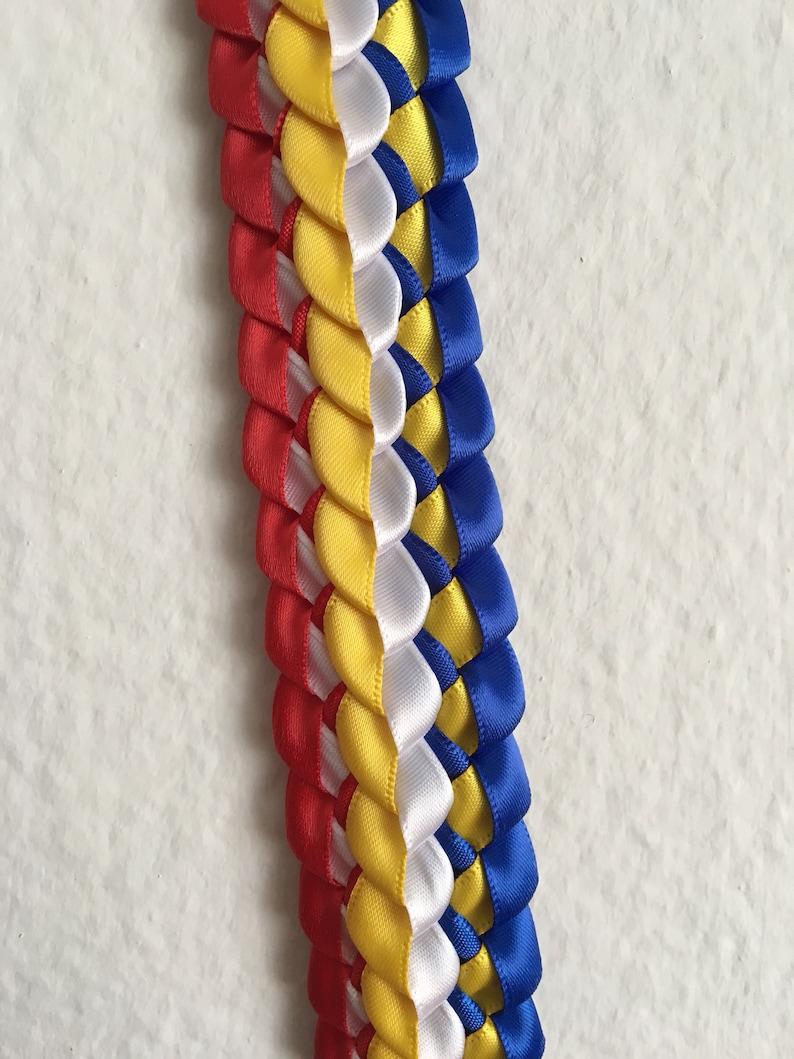 Double Braided Satin Ribbon Lei for Graduation Day and Other Special Occasions GRADUATION SPECIAL Customizable