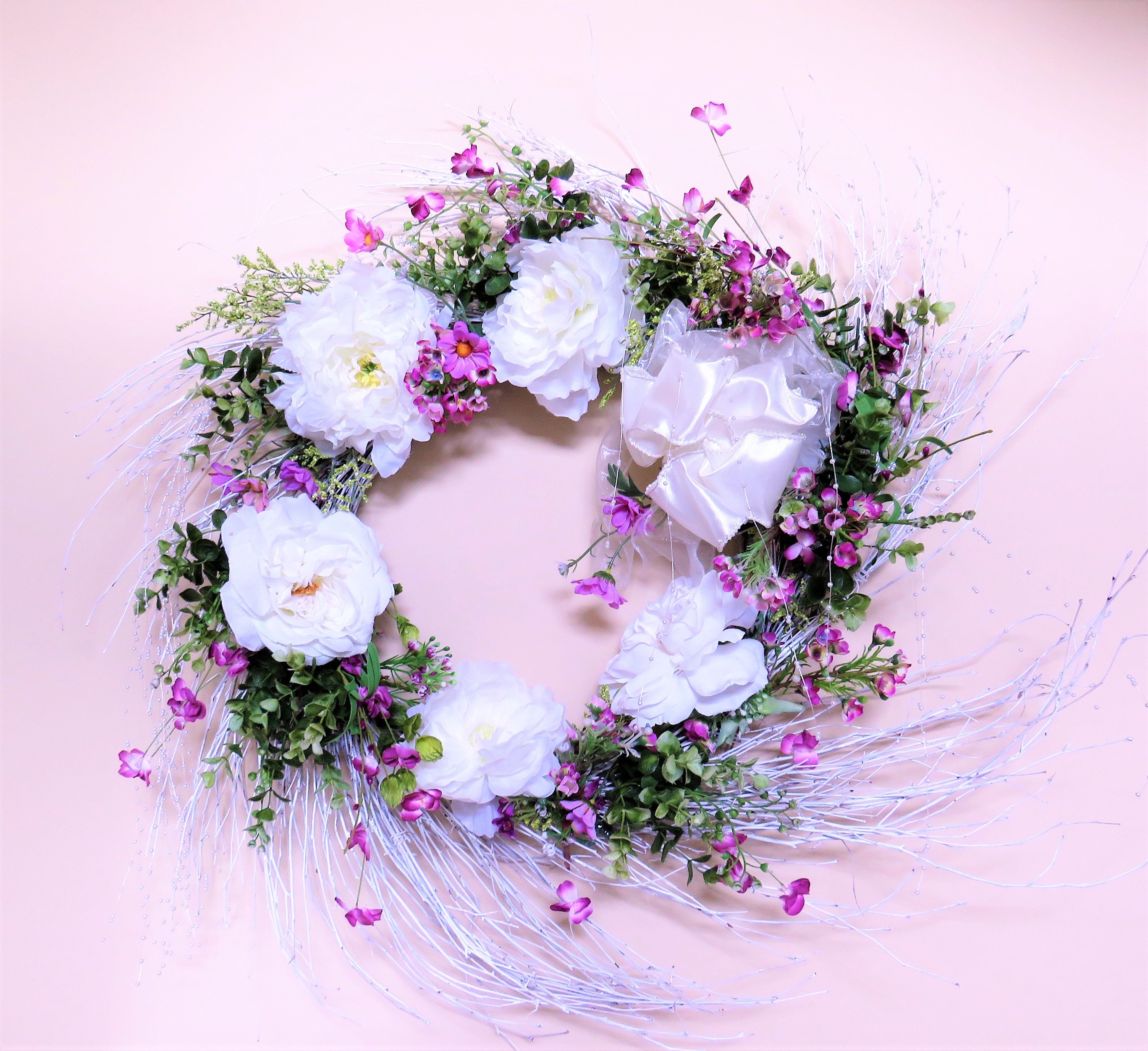 Shabby Vintage Wall Wreath türkranz Heart Wreath Unique Handmade Christmas Wreath