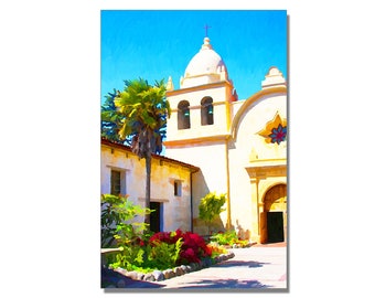 Carmel Mission Metal Print