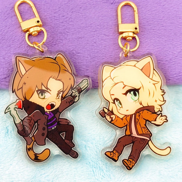 Re9: chibi cats Keyrings