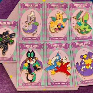 Dragon Stars enamel pin