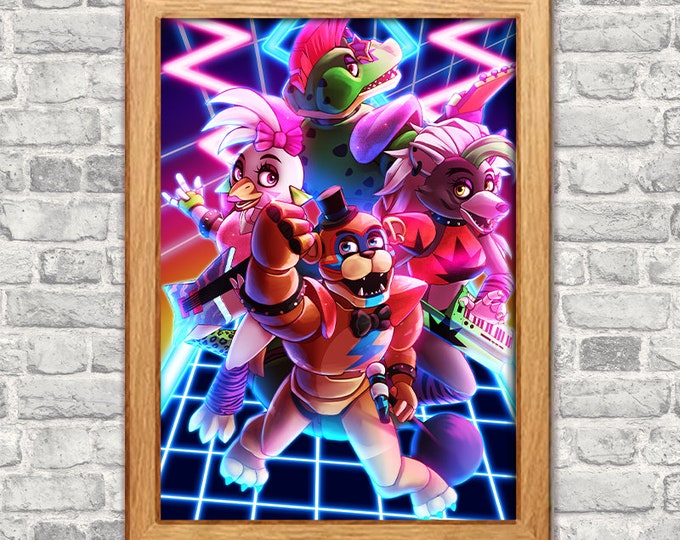 Five Nights at Freddys Poster FNAF Security Breach Printable Game ...