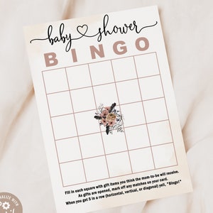 Halloween Baby Shower Bingo Game Template | INSTANT DOWNLOAD | editable digital file, Corjl - bt24