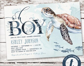 Turtle Baby Shower Etsy
