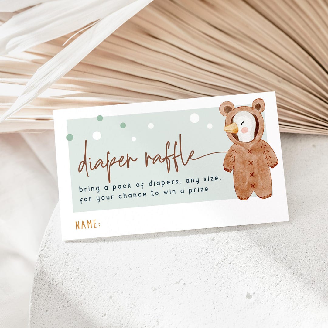 Silly Goose Baby Shower Diaper Raffle Ticket (editable Digital File) - Etsy