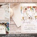 Garden Flowers Baby Shower Invitation Template DOWNLOAD, Floral 5x7 editable invite bundle, DIGITAL file, Corjl, 09wg